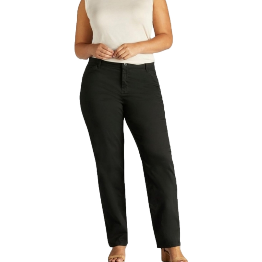 LEE ◇ Black, Plus-Size, Relaxed-fit ◇ All Day Pant ◇ Straight Leg ◇Size 22W◇NWT